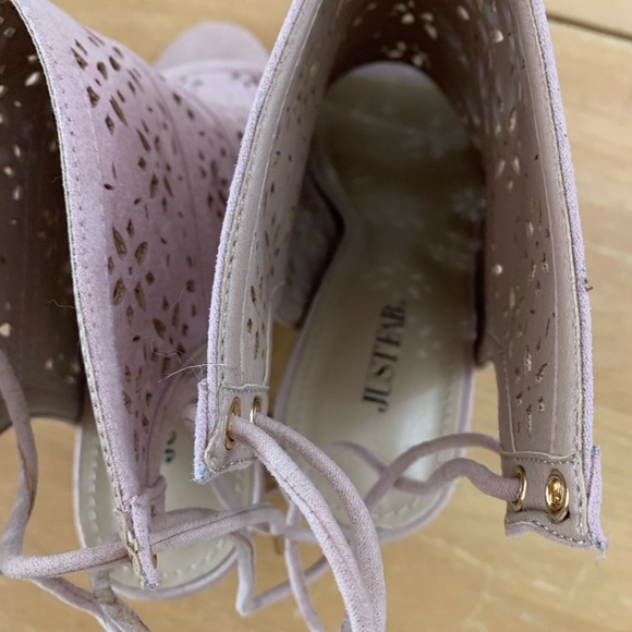 Pink summer laser cut heels - Picture 3 of 8